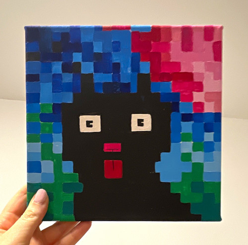 Pixel art porträt gemälde - art,