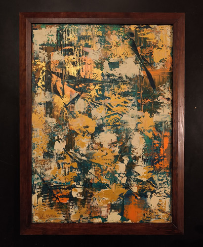 Abstraktes gemälde mehrfarbig - abstraktes,