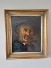 Ölgemälde - Pfeifenraucher -