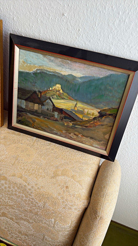 Gerahmtes landschafts gemälde - gerahmtes, landschafts-gemälde