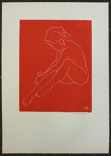 Original linolschnitt signiert - linolschnitt,