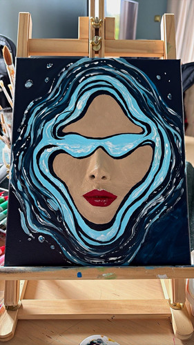 Abstraktes acrylgemälde auf - acrylgemälde,