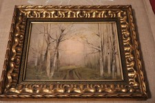 ölbild landschaft auf Karton