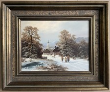 Wintergemälde signiert G