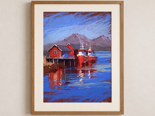 Original pastellgemälde - original,