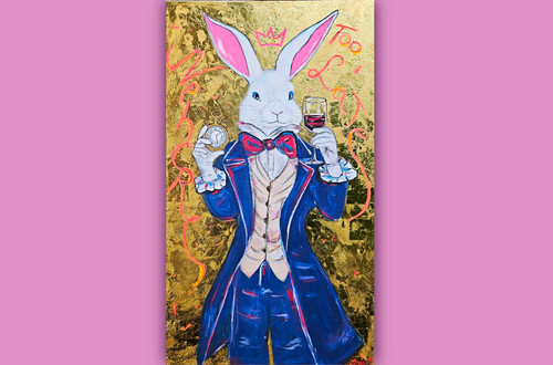 Gemälde leinwandbild hase - gemälde,