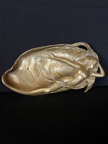 Jugendstil bronze schale - bronze,
