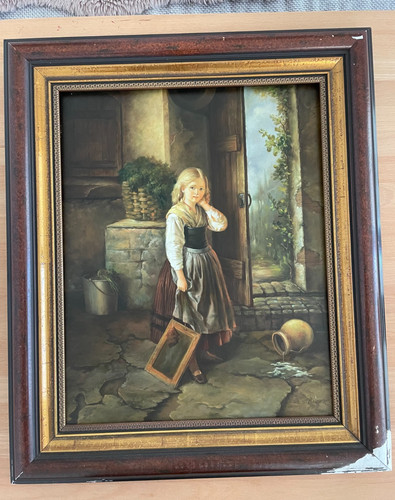 Feines ölgemälde mädchen - feines,