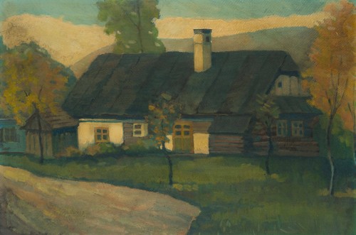 Bauernhaus 1910 öl - bauernhaus,, 1910,