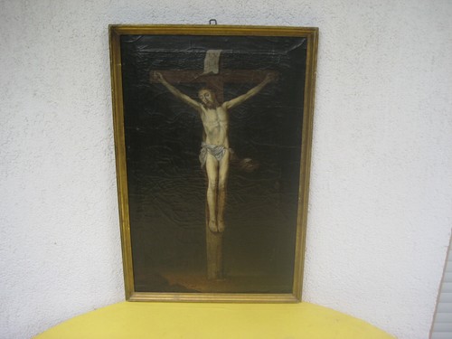 ölgemälde christus kreuz - christus, am