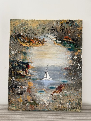 Textured acrylic painting - textured,