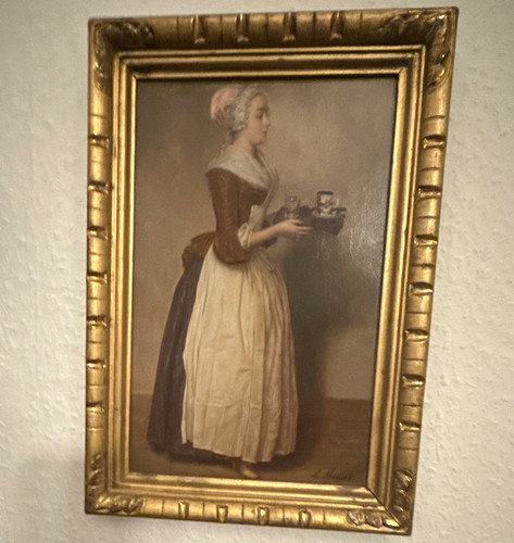 Gerahmtes signiertes porträt - gerahmtes,