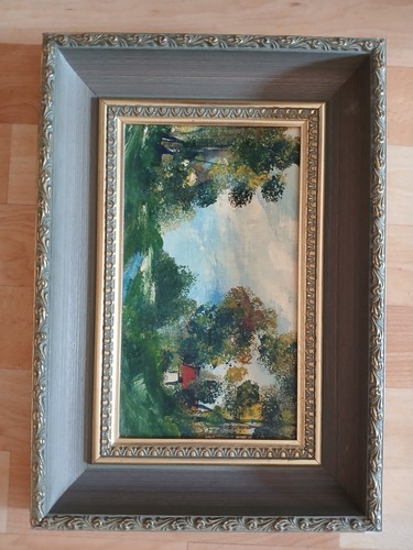 Gerahmtes gemälde aquarell - gemälde,