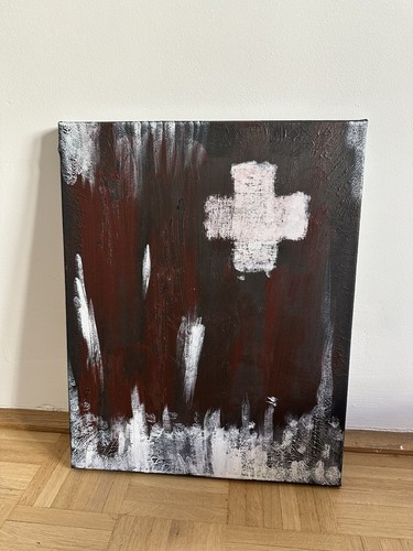 Rotes kreuz gemälde - rotes,