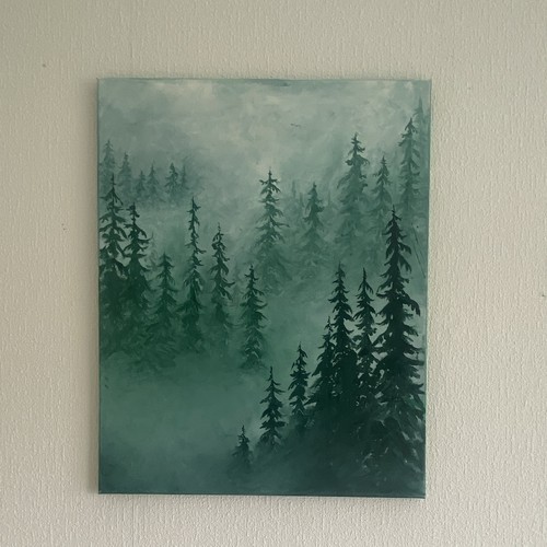 Nebelwald gemälde auf - nebelwald,
