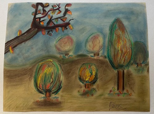 Pastelkreide malerei herbst - pastelkreide,
