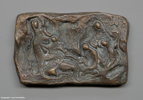 Bronze relief maria - relief,