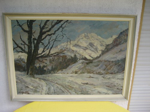 ölgemälde winterlandschaft - Ölgemälde,