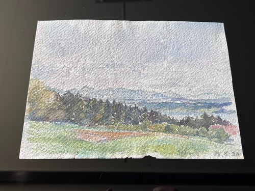 Aquarell landschaft schweiz - landschaft,
