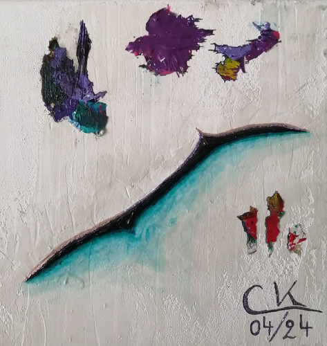 Abstraktes acrylgemälde auf - abstraktes,
