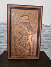 Großes Kunst-Kupferrelief im