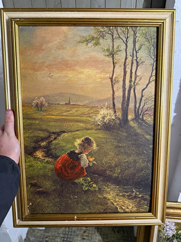 Gerahmtes gemälde landschaft - gerahmtes,