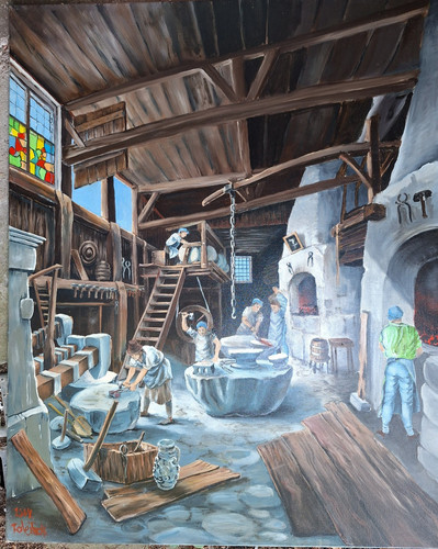 Historische schmiede großes - historische,