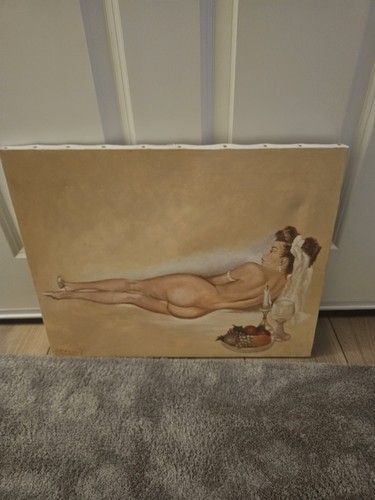 Original gemälde liegender - gemälde, „liegender