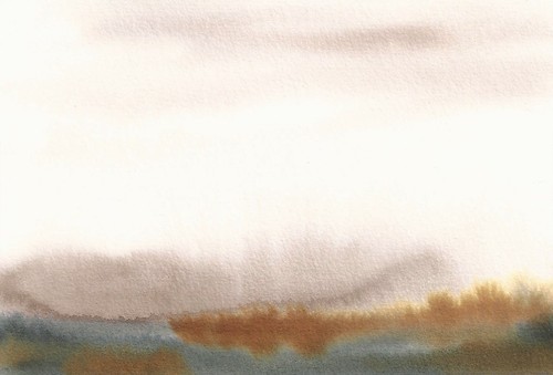 Landschaft abstrakt aquarell - ,