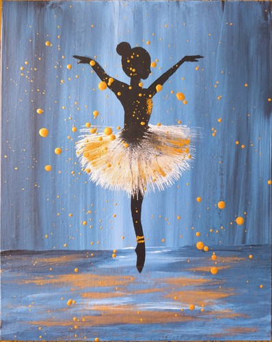 Gemälde ballerina tänzerin - gemälde,