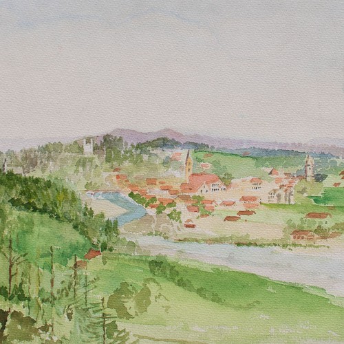 Stadt fluß landschaft - stadt,